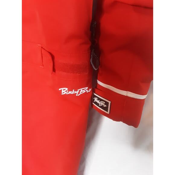 Binky Bro x Quiksilver Powder Club Kids Snow Suit Red Size 10/m - Picture 7 of 9